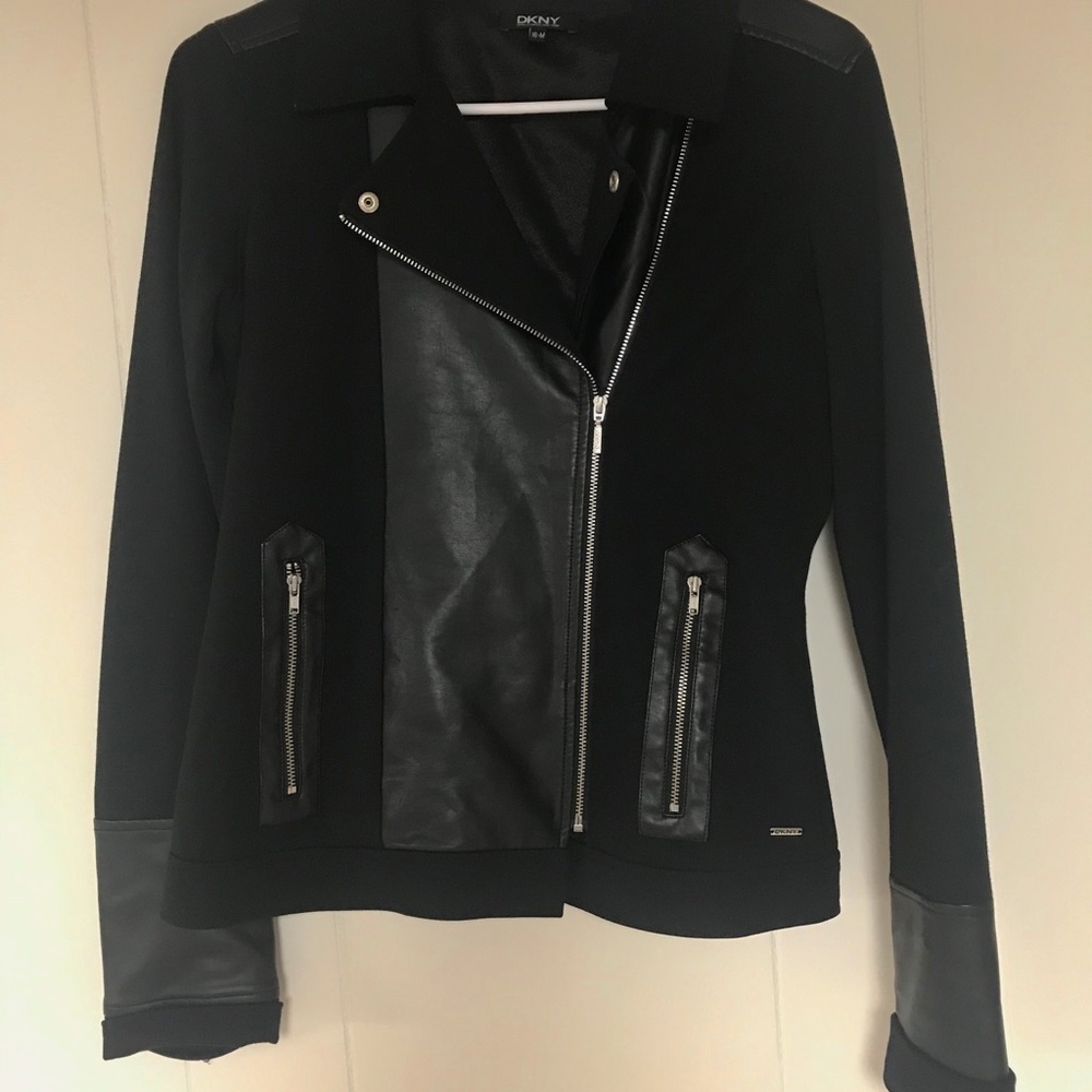 DKNY soft black leather jacket